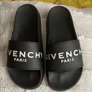Givenchy Black Logo Slides